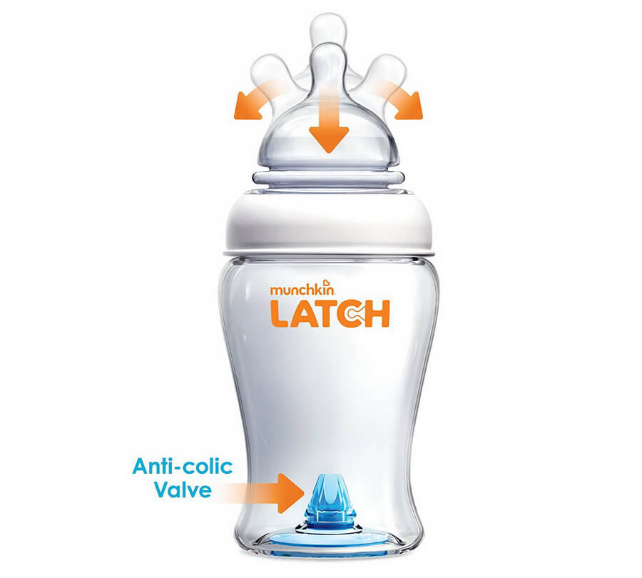 Munchkin Latch BPA-Free Baby Bottle - Pumps like the breast