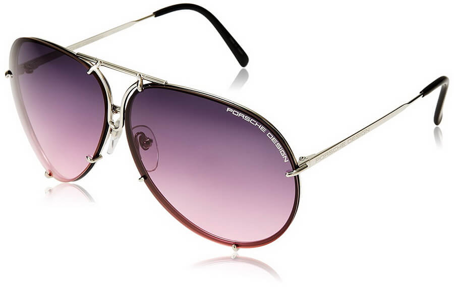 Porsche Design Titanium Sunglasses with Gradient Indigo Lenses